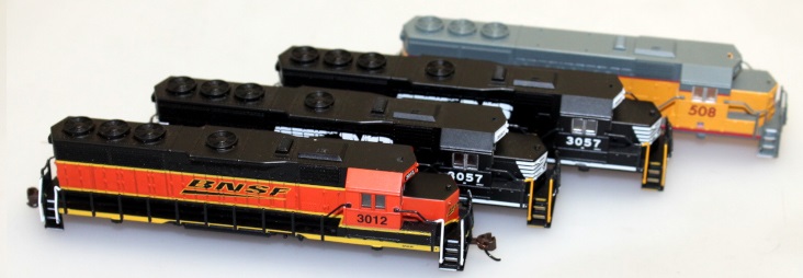 Assorted New Tooling GP40 Shells ( N scale Kit Bashing )